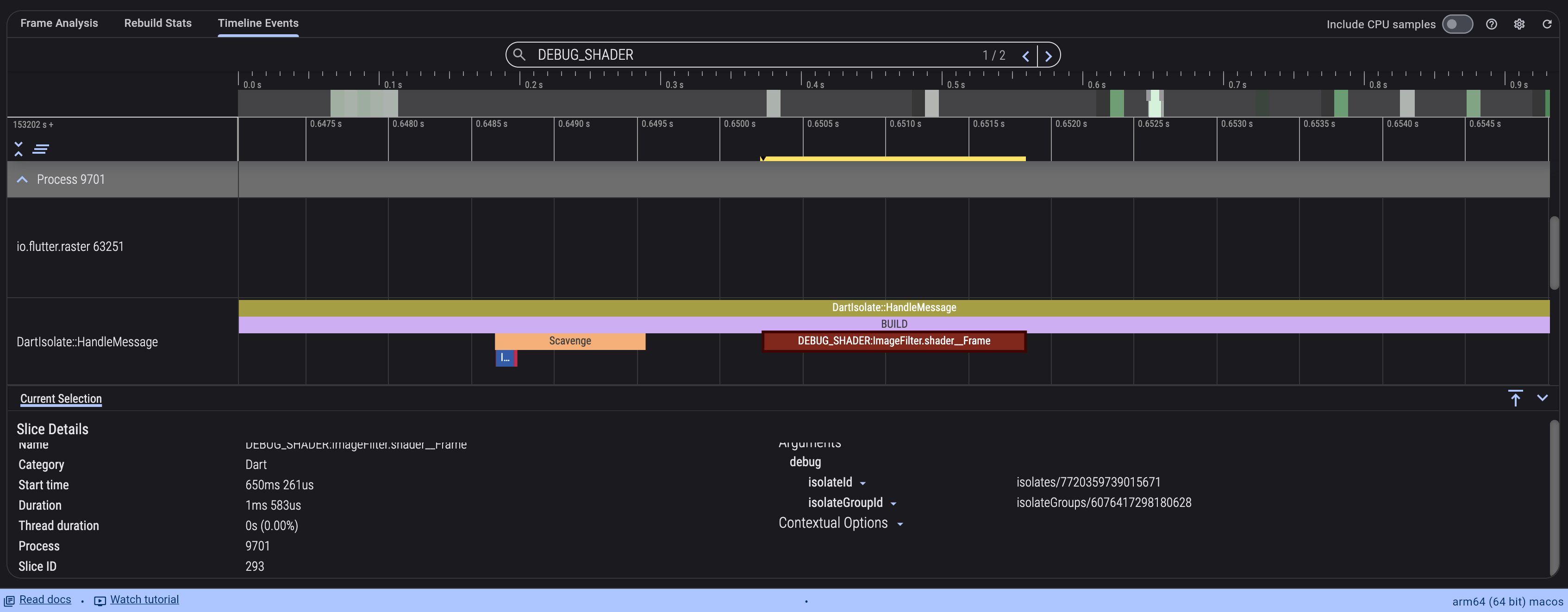 ImageFilter starts during build phase